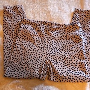 J Crew leopard leggings camel brown with black  Sz M